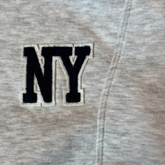 ZARA Cozy NY Logo Hoodie & Jogger Lounge Set | Gray | Casual Chic - Picture 2 of 15